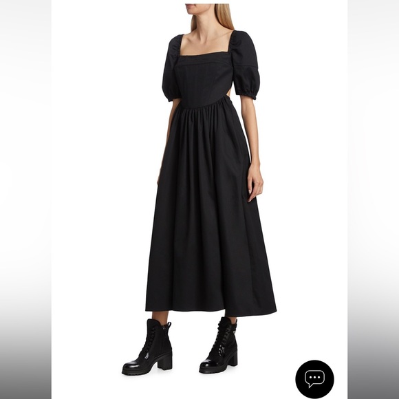 ROSSETA GETTY COTTON CORSET MIDI DRESS - Picture 7 of 16